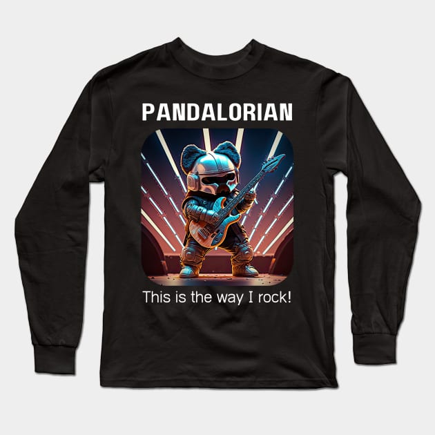 The Pandalorian - Rock is the way! v1 Long Sleeve T-Shirt by AI-datamancer